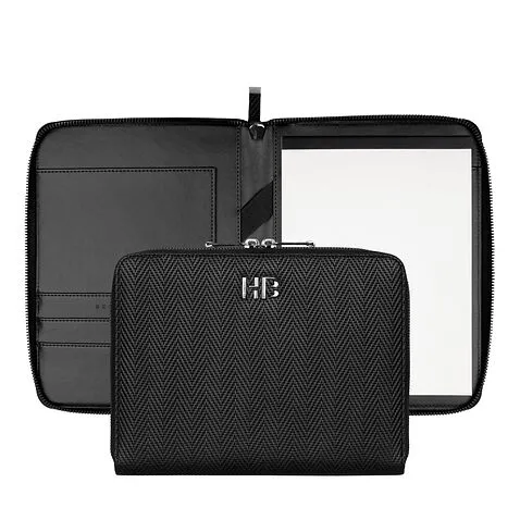 Папка для участника конференции формата А5 Herringbone Black