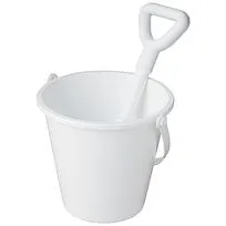 Tides Пляжное ведерко и лопатка из переработанного пластика  - Белый