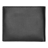 Card wallet with flap Classic Smooth Black