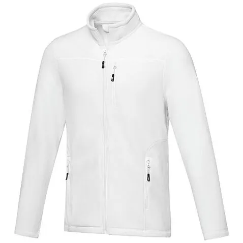 Мужская флисовая куртка Amber на молнии из переработанных материалов по стандарту GRS - Белый