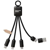 SCX.design C13 зарядный кабель 5-в-1 мощностью 20 Вт - сплошной черный