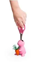 Ножницы и магнит со скрепками Bunny, розовые