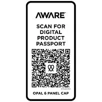 Opal с 6 панелями Aware™ кепка из переработанных материалов - Белый