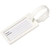 Багажная бирка River с окошком из переработанных материалов - Белый