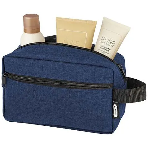 Косметичка Ross объемом 1,5 л из переработанного РЕТ-пластика, сертифицированного по стандарту GRS - Heather navy