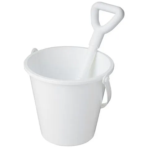 Tides Пляжное ведерко и лопатка из переработанного пластика  - Белый