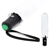 Автоматический противоштормовой зонт Vortex To Go, белый/зелёный