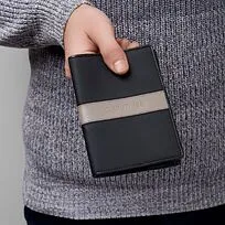 Обложка для паспорта Delano Taupe & Black