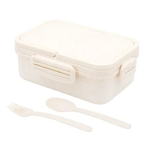 Ланчбокс (контейнер для еды) Inar из пшеничного волокна, бежевый.