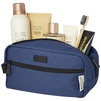 Косметичка Joey из холста, переработанного по стандарту GRS, объемом 3,5 л - Темно - синий