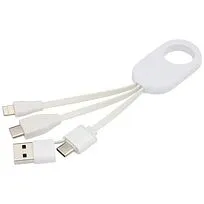 Troop зарядный кабель 4-в-1 из переработанной пластмассы - Белый