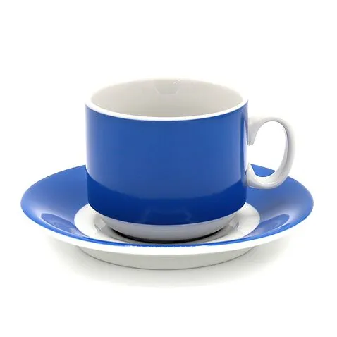 Чайная пара фарфоровая 220см³  quot;экспресс quot;  quot;Sunrise quot; (7С1665Ф34), синий, в коробке