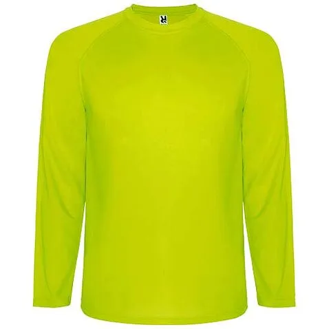 Мужская спортивная футболка Montecarlo с длинным рукавом - Fluor Yellow