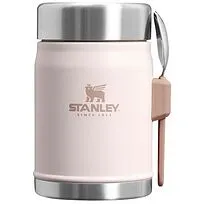 Банка для еды объемом 400 мл с ложкой-вилкой Stanley Legendary - Light pink