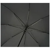 23-дюймовый автоматический зонт Alina из переработанного ПЭТ-пластика - сплошной черный
