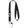 Шнурок для телефона Sagan с отстегивающейся пряжкой - сплошной черный